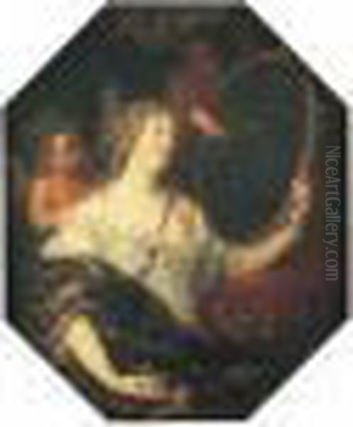 Portrait De La Marquise De Montespan Oil Painting by Pierre Mignard