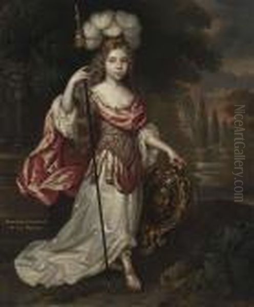 Portrait Of Madame Lagley Oil Painting by Pierre Mignard