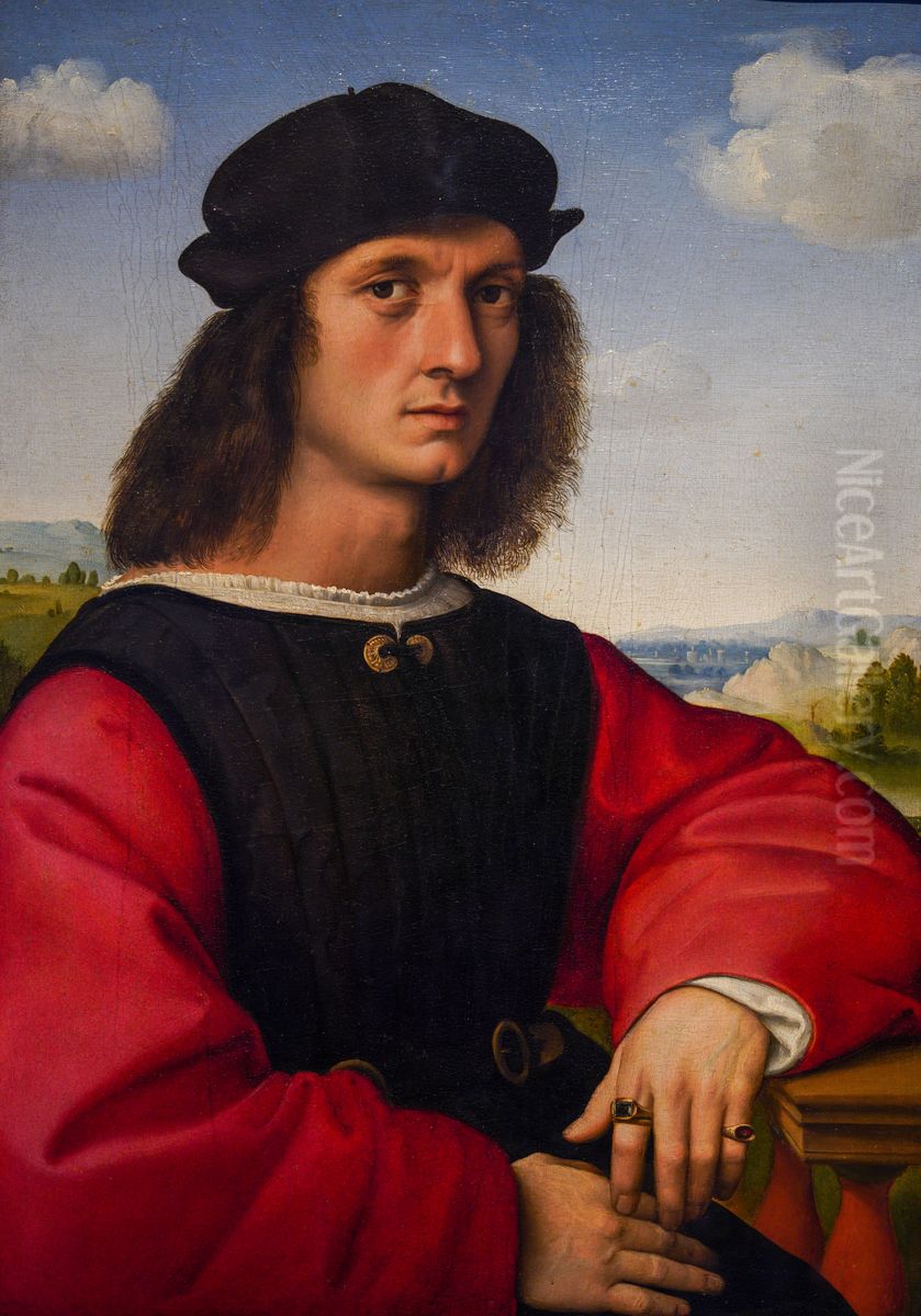 Portrait Of Agnolo Doni Oil Painting by Raphael