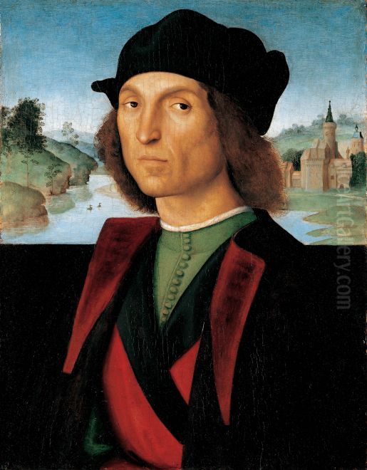 Portrait Of A Man Oil Painting by Raphael