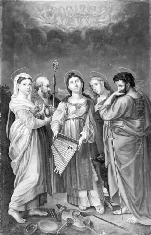 St Cecilia Oil Painting by Raphael