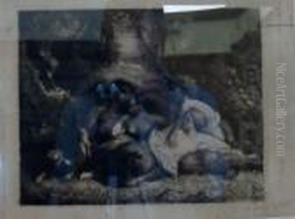 Scene De Faunes Oil Painting by Jean-Francois Millet