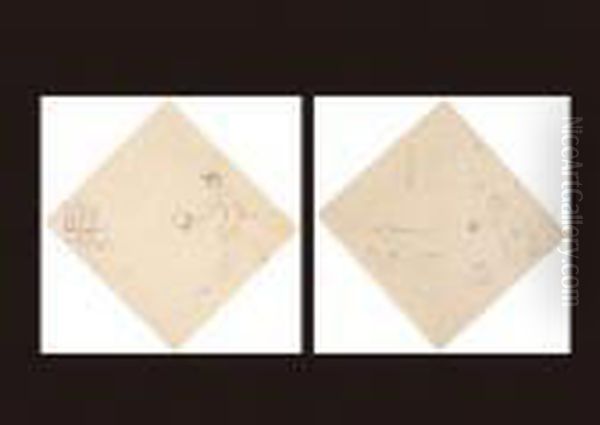 Children Playing Bowling Games Oil Painting by Jean-Francois Millet