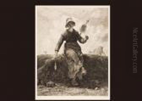 Work Oil Painting by Jean-Francois Millet