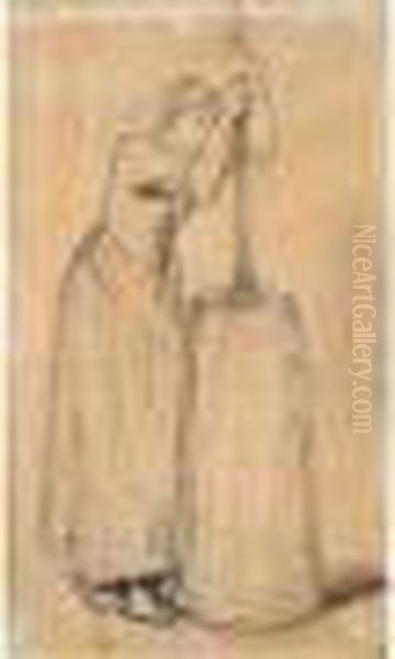 La Baratteuse Oil Painting by Jean-Francois Millet