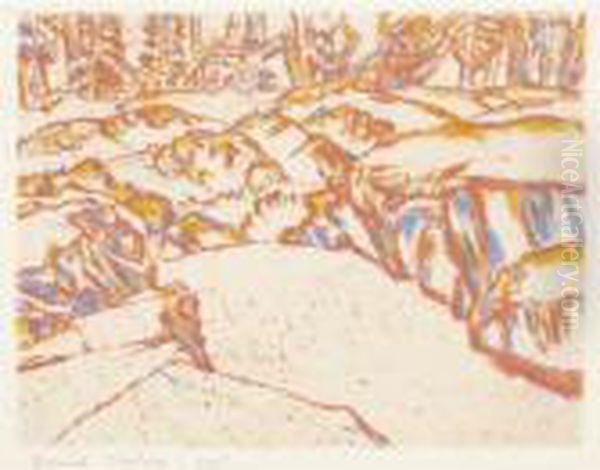 Prospect Shaft Oil Painting by David Brown Milne