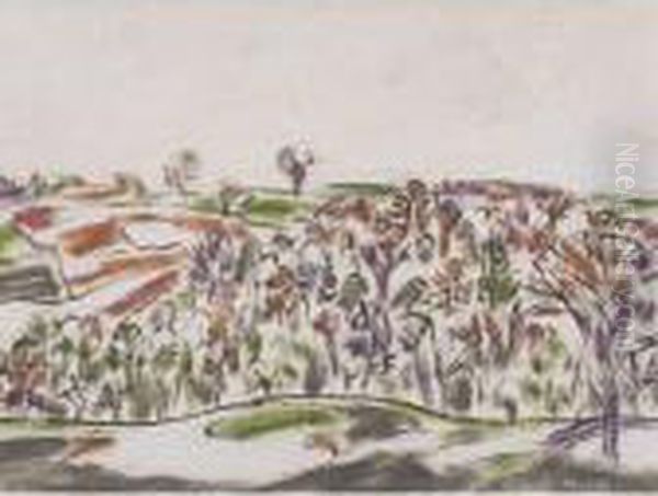 Wooded Valley Oil Painting by David Brown Milne