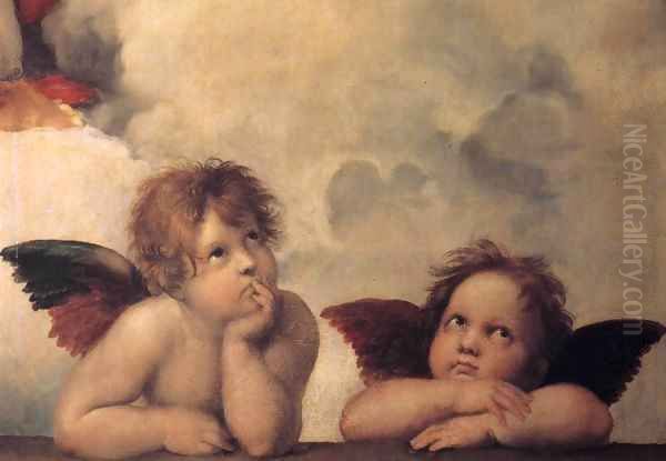 Sistine Cherubs Oil Painting by Raphael