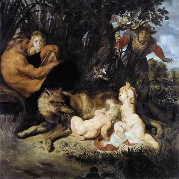 Romulus and Remus 1615-16 Oil Painting by (studio of) Rubens, Peter Paul