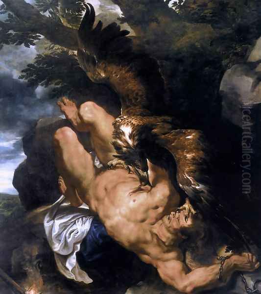 Prometheus Bound 1610-11 Oil Painting by (studio of) Rubens, Peter Paul