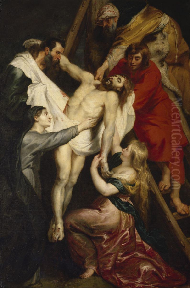 Descent From The Cross Oil Painting by (studio of) Rubens, Peter Paul