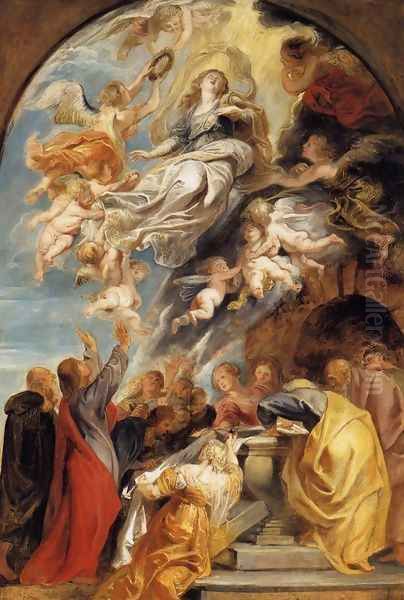 The Assumption of Mary 1620-22 Oil Painting by (studio of) Rubens, Peter Paul
