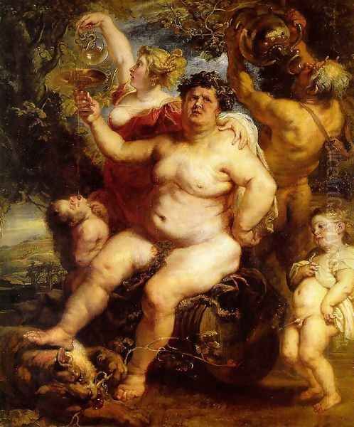 Bacchus 1638-40 Oil Painting by (studio of) Rubens, Peter Paul