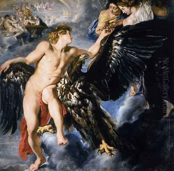 The Abduction of Ganymede 1611-12 Oil Painting by (studio of) Rubens, Peter Paul