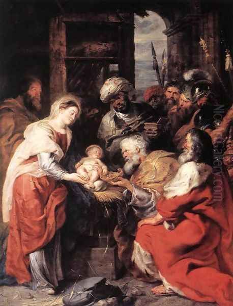 Adoration of the Magi 1626-29 Oil Painting by (studio of) Rubens, Peter Paul