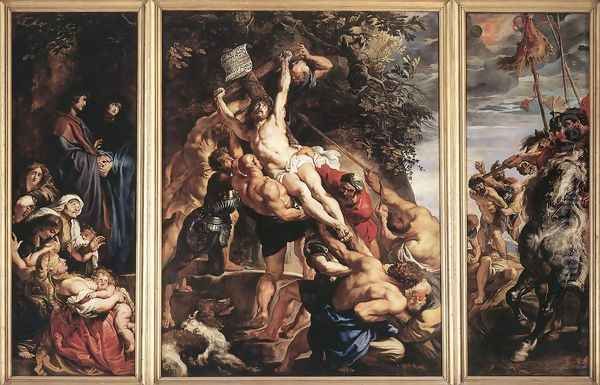 Raising of the Cross 1610 Oil Painting by (studio of) Rubens, Peter Paul