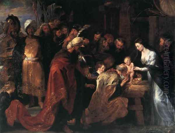 Adoration of the Magi 1618-19 Oil Painting by (studio of) Rubens, Peter Paul