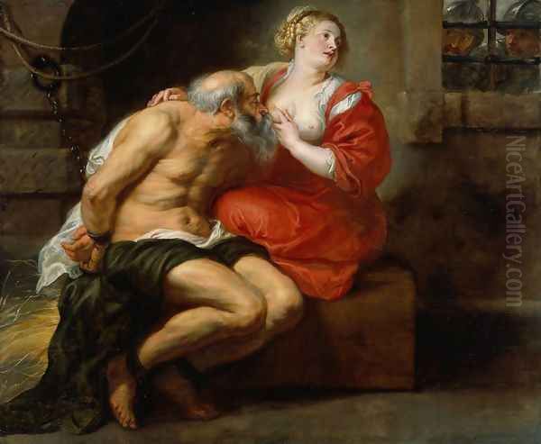 Cimon And Pero Oil Painting by (studio of) Rubens, Peter Paul
