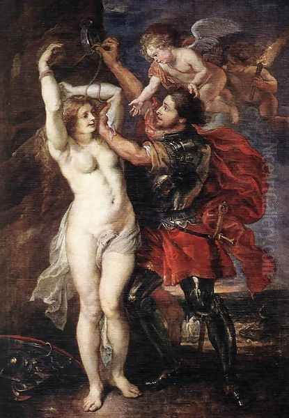 Perseus Liberating Andromeda 1639-40 Oil Painting by (studio of) Rubens, Peter Paul