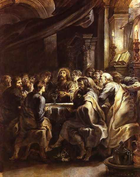 The Last Supper Oil Painting by (studio of) Rubens, Peter Paul