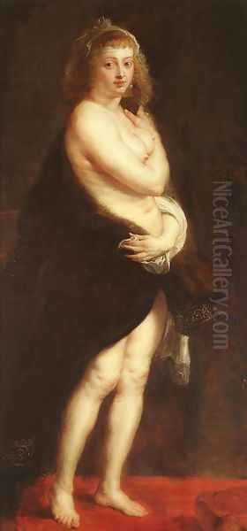 Venus In Fur Coat Oil Painting by (studio of) Rubens, Peter Paul