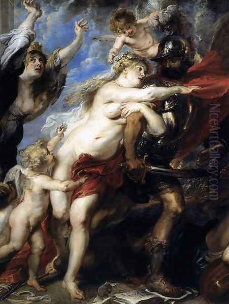 The Consequences of War (detail) 1637-38 Oil Painting by (studio of) Rubens, Peter Paul