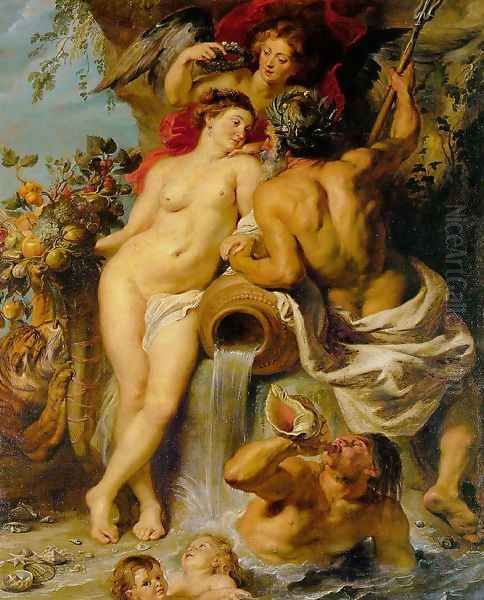 The Union of Earth and Water c. 1618 Oil Painting by (studio of) Rubens, Peter Paul