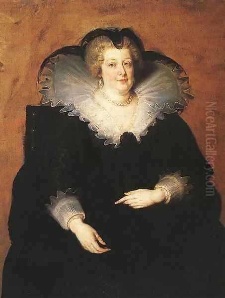 Marie de Medici, Queen of France c. 1622 Oil Painting by (studio of) Rubens, Peter Paul