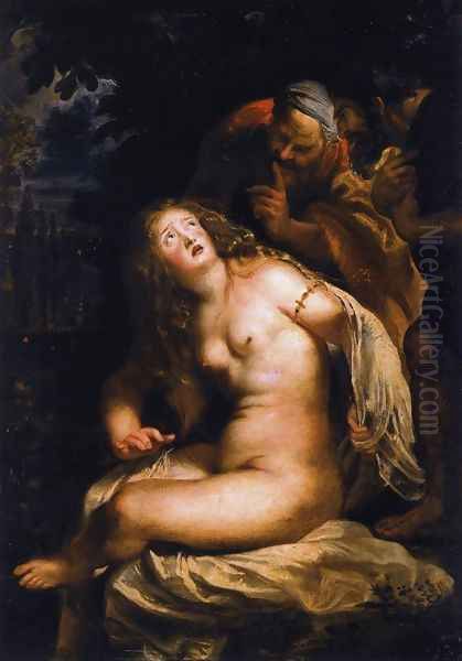 Susanna and the Elders 1607-08 Oil Painting by (studio of) Rubens, Peter Paul