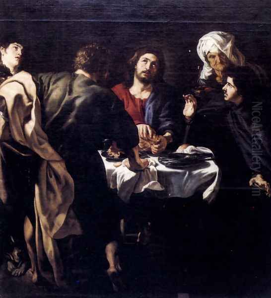 The Supper At Emmaus Oil Painting by (studio of) Rubens, Peter Paul