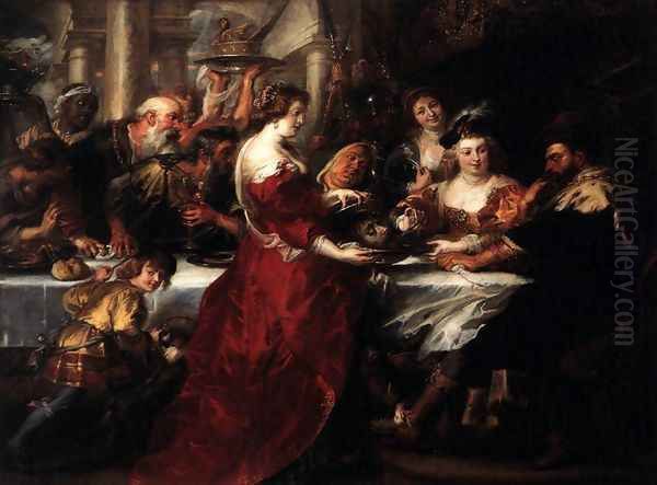 The Feast of Herod 1633 Oil Painting by (studio of) Rubens, Peter Paul