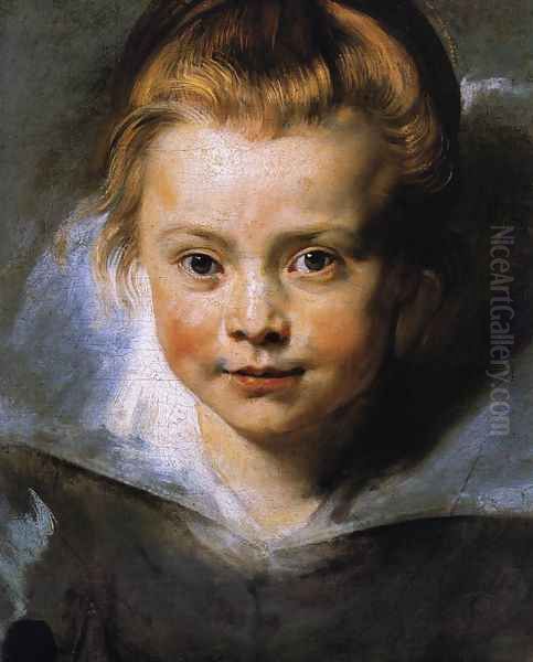 Portrait of a Young Girl 1615-16 Oil Painting by (studio of) Rubens, Peter Paul