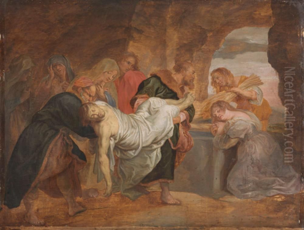 Entombment Oil Painting by (studio of) Rubens, Peter Paul