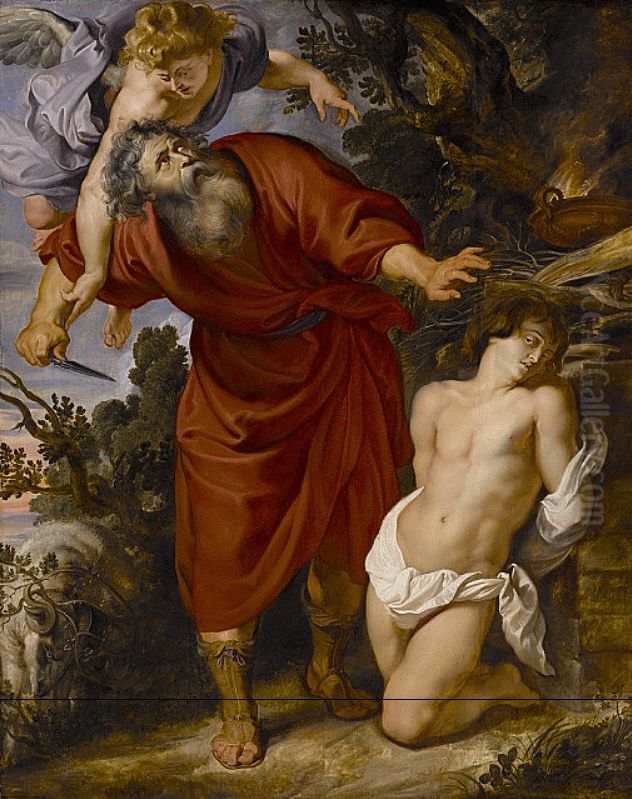 The Sacrifice Of Isaac Oil Painting by (studio of) Rubens, Peter Paul