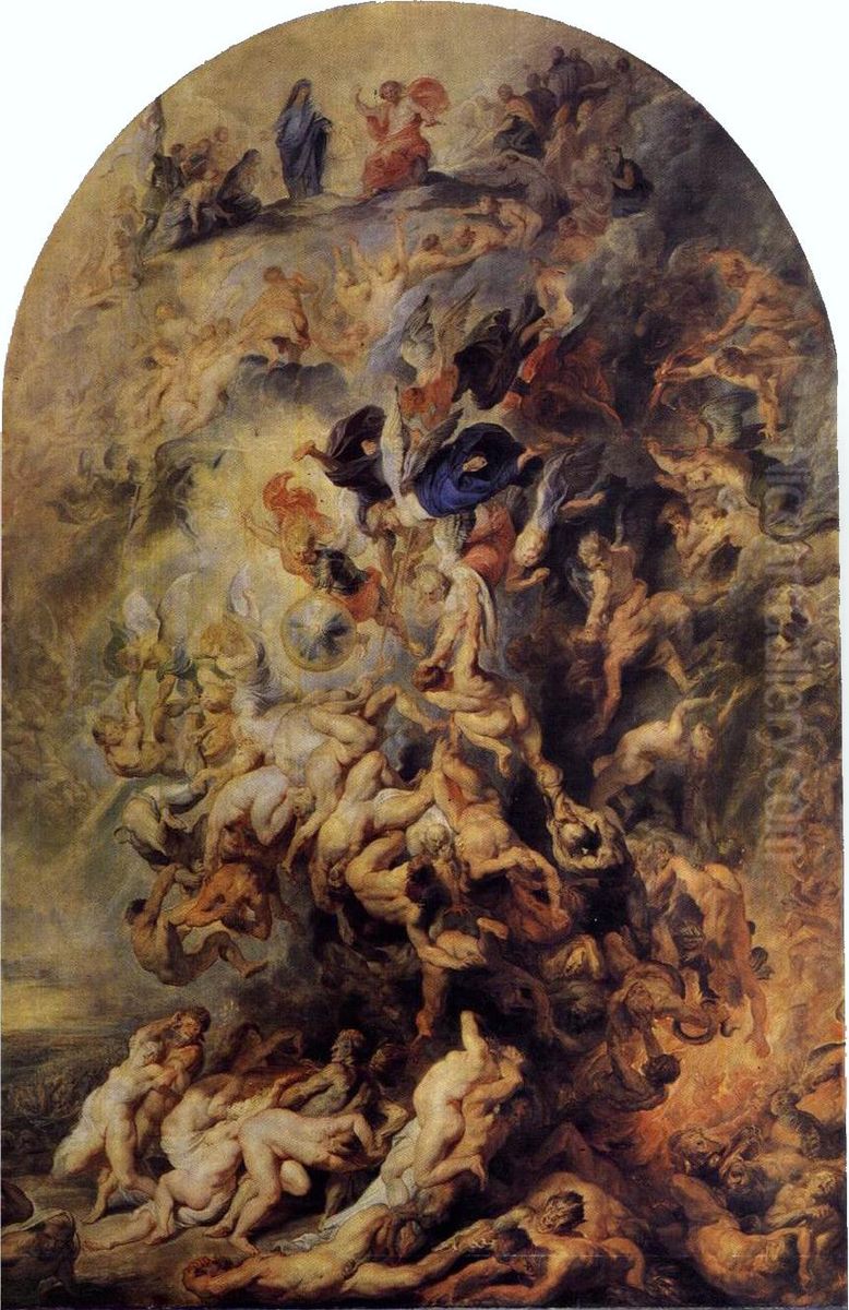Small Last Judgement Oil Painting by (studio of) Rubens, Peter Paul