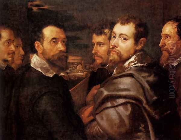 The Mantuan Circle Of Friends Oil Painting by (studio of) Rubens, Peter Paul