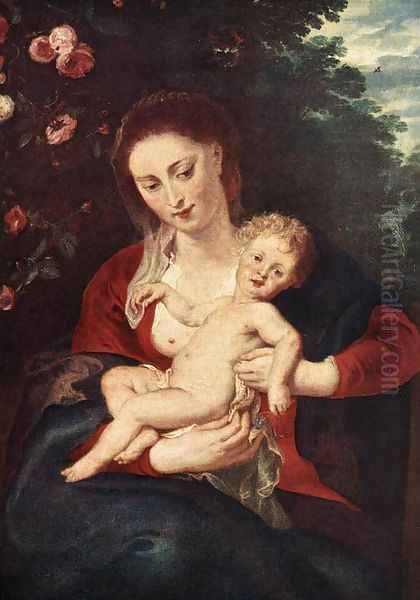 Virgin and Child 1620-24 Oil Painting by (studio of) Rubens, Peter Paul