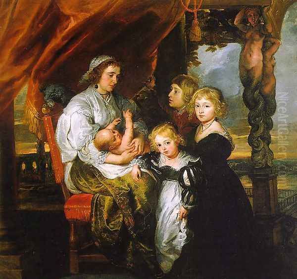 Deborah Kip and her Children 1629-30 Oil Painting by (studio of) Rubens, Peter Paul