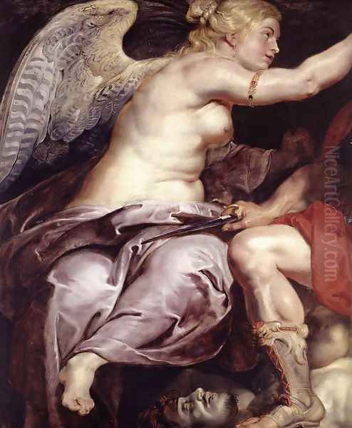The Triumph of Victory (detail) c. 1614 Oil Painting by (studio of) Rubens, Peter Paul