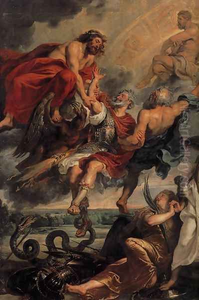 The Apotheosis of Henry IV and the Proclamation of the Regency of Marie de Medicis on May 14, 1610 (detail-2) 1623-25 Oil Painting by (studio of) Rubens, Peter Paul