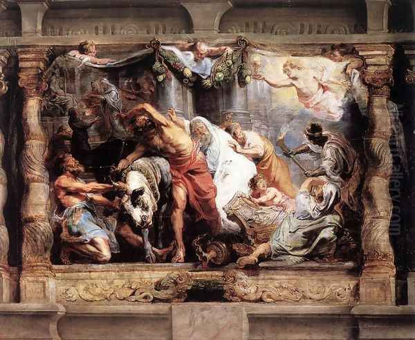 The Victory of Eucharistic Truth over Heresy c. 1626 Oil Painting by (studio of) Rubens, Peter Paul