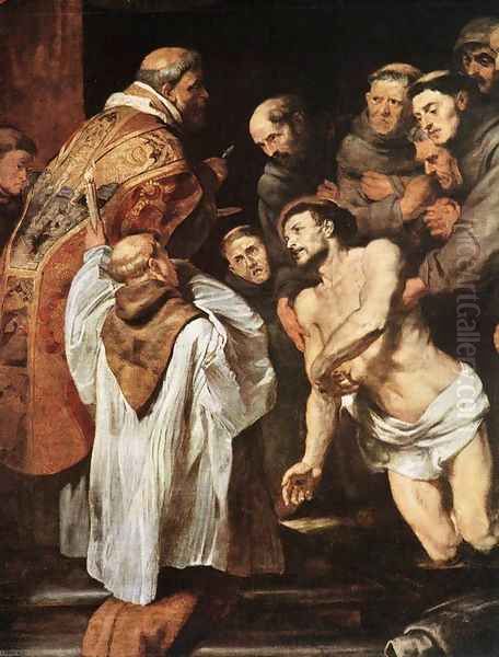 The Last Communion of St Francis 1619 Oil Painting by (studio of) Rubens, Peter Paul