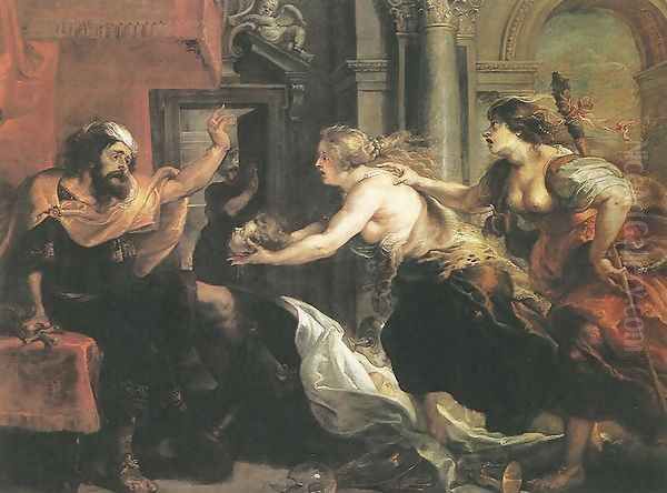 Tereus Confronted with the Head of his Son Itylus 1636-38 Oil Painting by (studio of) Rubens, Peter Paul