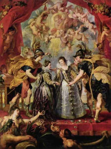 The Exchange of Princesses Oil Painting by (studio of) Rubens, Peter Paul