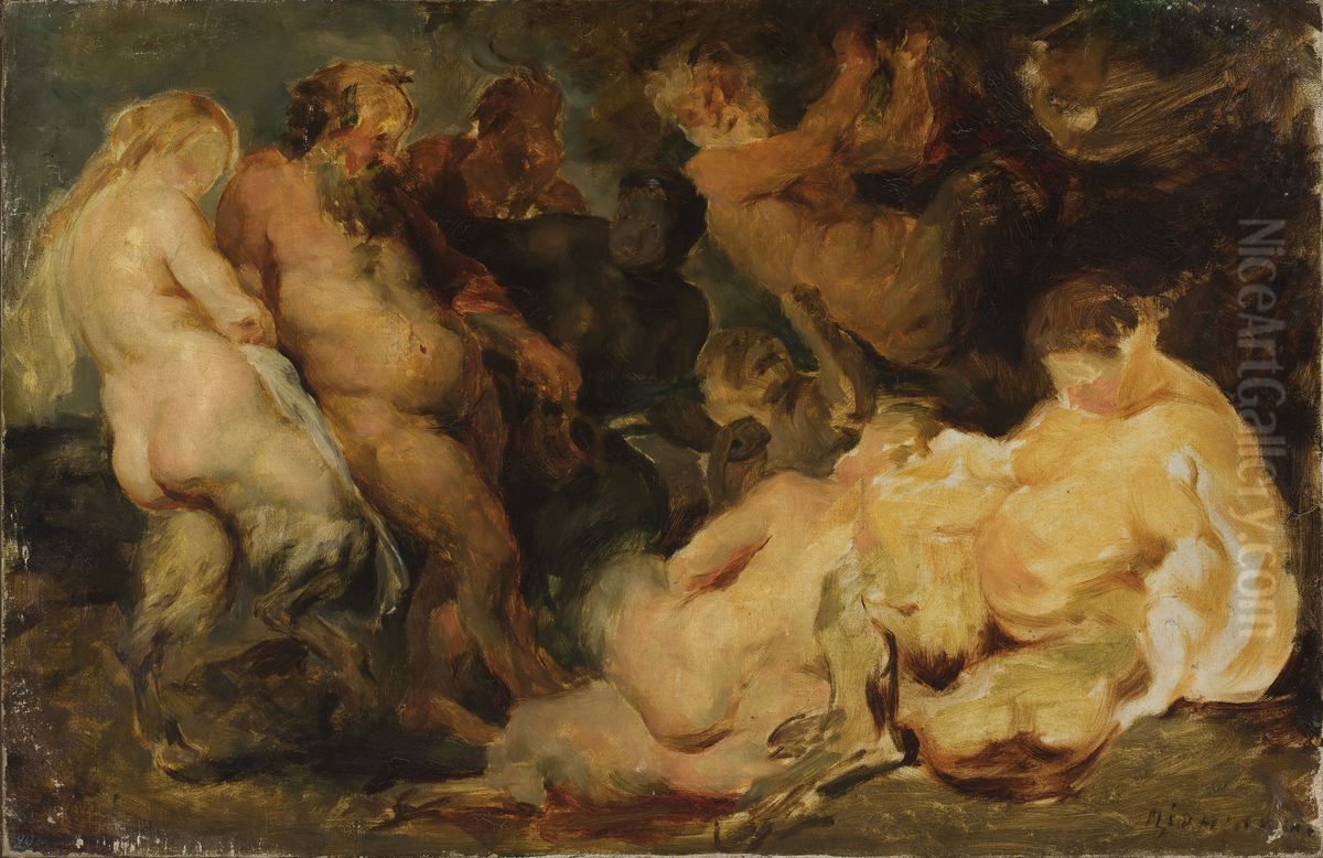 Bacchanalia Oil Painting by (studio of) Rubens, Peter Paul