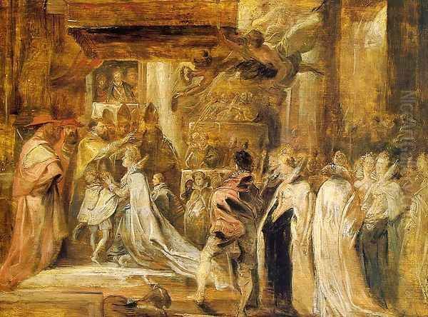 The Coronation of Marie de' Medici Oil Painting by (studio of) Rubens, Peter Paul