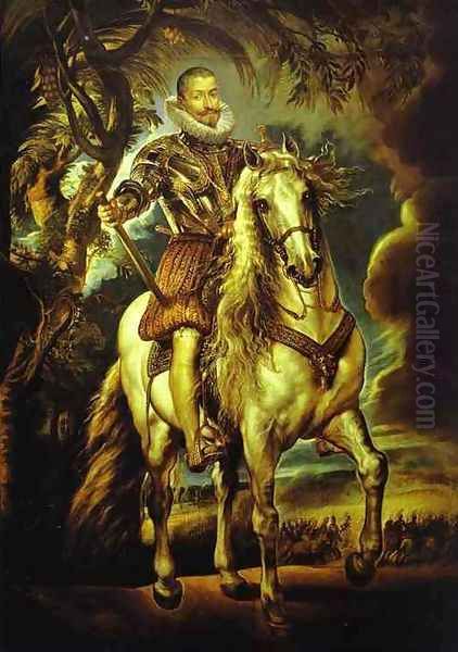 The Equestrian Portrait of the Duke of Lerma Oil Painting by (studio of) Rubens, Peter Paul