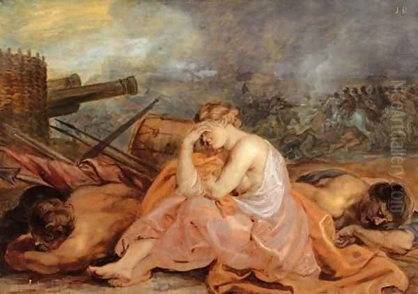 Allegory of war 1628 Oil Painting by (studio of) Rubens, Peter Paul