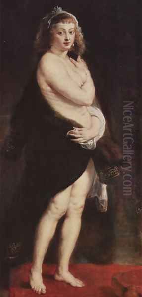 Helen Fourment in Furs Oil Painting by (studio of) Rubens, Peter Paul
