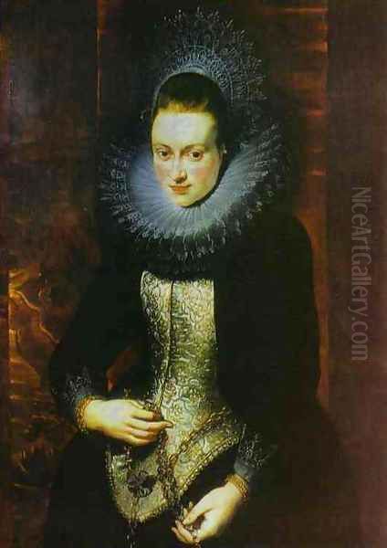 Portrait of a Lady with a Rosary Oil Painting by (studio of) Rubens, Peter Paul